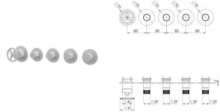 Смеситель для скрытого монтажа «Remer» Chrono CH98D4PWBBO белый матовый