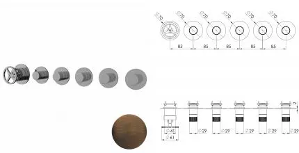 Смеситель для скрытого монтажа «Remer» Chrono CH98D5PWBBR бронза масляная