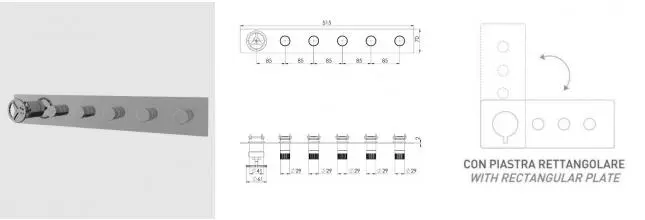 Смеситель для скрытого монтажа «Remer» Сhrono CH98D5WB хром