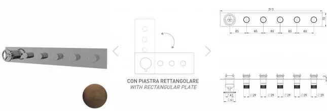 Смеситель для скрытого монтажа «Remer» Chrono CH98D5WBBR бронза масляная