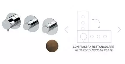 Смеситель для скрытого монтажа «Remer» X-style N98D2PWBBR бронза масляная Смеситель для скрытого монтажа «Remer» X-style N98D2PWBBR бронза масляная