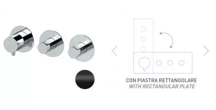 Смеситель для скрытого монтажа «Remer» X-style N98D2PWBNO чёрный матовы