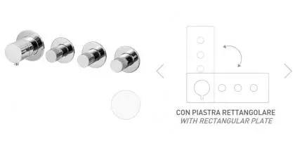 Смеситель для скрытого монтажа «Remer» X-style N98D3PWBBO белый матовый