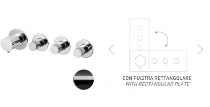 Смеситель для скрытого монтажа «Remer» X-style N98D3PWBCFP чёрный брашированный хро