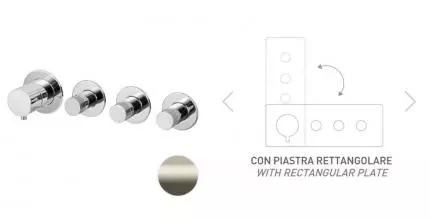 Смеситель для скрытого монтажа «Remer» X-style N98D3PWBXV сталь