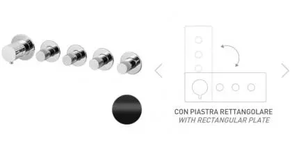 Смеситель для скрытого монтажа «Remer» X-style N98D4PWBNO чёрный матовый