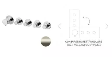 Смеситель для скрытого монтажа «Remer» X-style N98D4PWBXV сталь