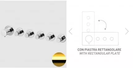 Смеситель для скрытого монтажа «Remer» X-style N98D5PWBDO золото глянцевое