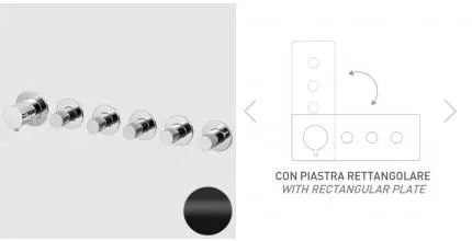 Смеситель для скрытого монтажа «Remer» X-style N98D5PWBNO чёрный матовый