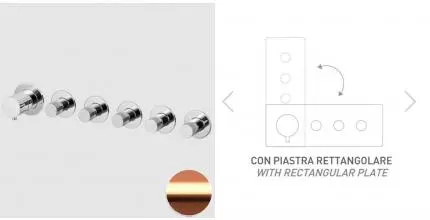 Смеситель для скрытого монтажа «Remer» X-style N98D5PWBRP медь брашированная