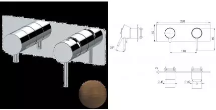 Смеситель для скрытого монтажа «Remer» X-style X93ZWBBR бронза масляная Смеситель для скрытого монтажа «Remer» X-style X93ZWBBR бронза масляная