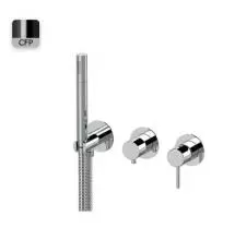 Смеситель для скрытого монтажа «Remer» X-style X97D2PWBCFP чёрный брашированный хром