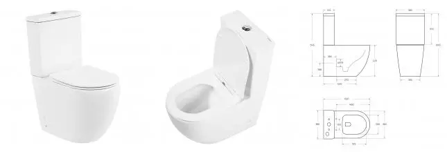 Унитаз компакт безободковый «Belbagno» Amanda BB051CPR/BB051T/BB089SC белый с сиденьем дюропласт с микролифтом белое Унитаз компакт безободковый «Belbagno» Amanda BB051CPR/BB051T/BB089SC белый с сиденьем дюропласт с микролифтом белое