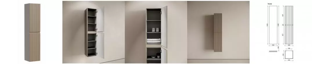 Пенал «Sancos» Code 35 подвесной серо-бежевый универсальный