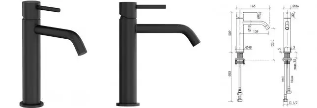 Смеситель для раковины «Sancos» Etna SC9003MB чёрный матовый