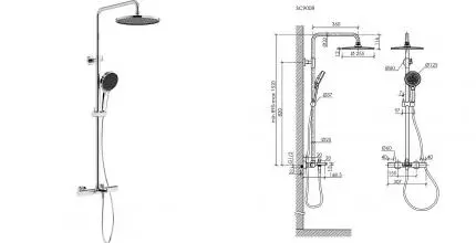 Душевая система «Sancos» Etna SC9008CH с термостатом хром