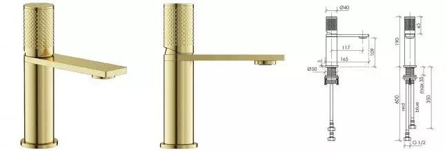 Смеситель для раковины «Sancos» Nexus SC9011BG брашированное золото