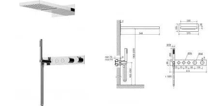 Душевая система «Sancos» Linn SC9023CH с термостатом хром