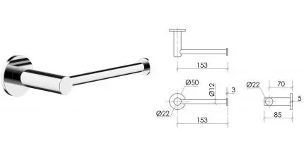 Держатель для туалетной бумаги «Sancos» Base SC9026CH на стену хром