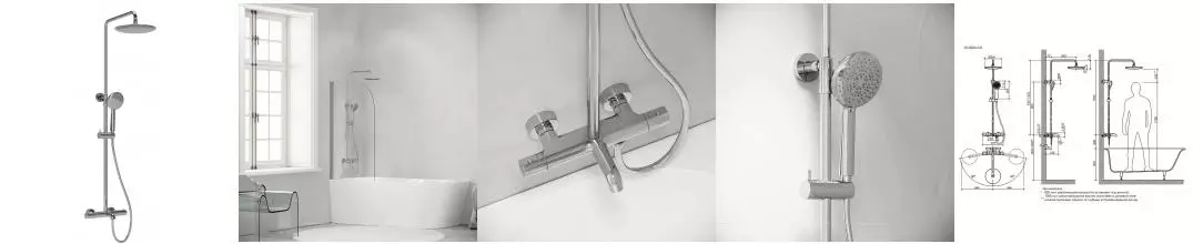 Душевая система «Sancos» Game SC3001LCH с термостатом хром