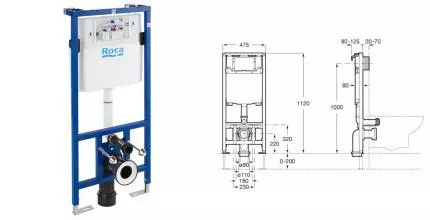 Инсталляция для унитаза «Roca» Duplo WC One 890070020