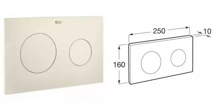 Кнопка смыва «Roca» Duplo One PL-10 89018920B пластик бежевая матовая Кнопка смыва «Roca» Duplo One PL-10 89018920B пластик бежевая матовая
