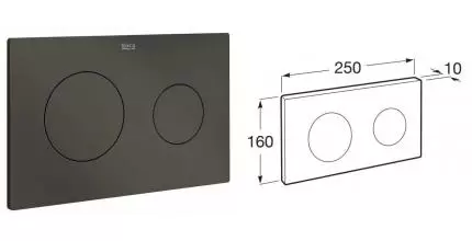 Кнопка смыва «Roca» Duplo One PL-10 89018920M пластик коричневая матовая Кнопка смыва «Roca» Duplo One PL-10 89018920M пластик коричневая матовая