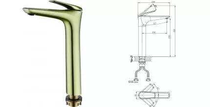 Смеситель для раковины «Rush» Nevis NE1735-11brоnze бронза