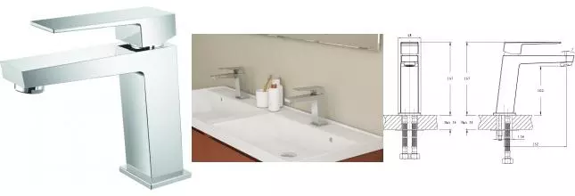 Смеситель для раковины «Rush» Thira TR3625-11 хром