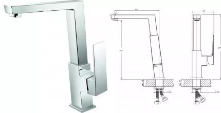 Смеситель для кухонной мойки «Rush» Thira TR3635-23 хром