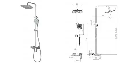 Душевая система «Rush» Thira TR3635-50 хром