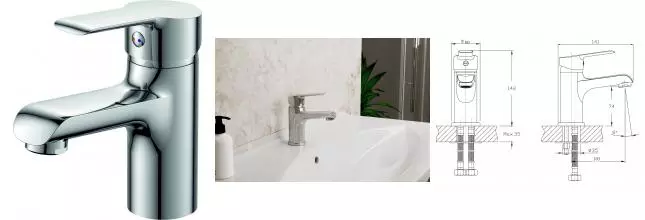 Смеситель для раковины «Rush» Victoria VI7135-11 хром