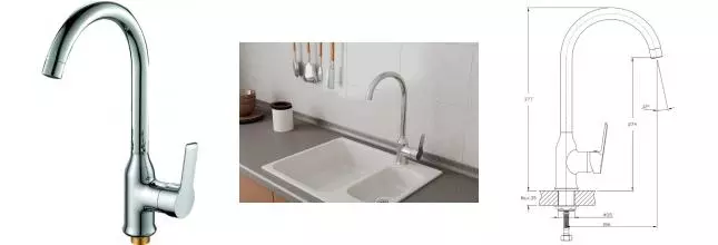 Смеситель для кухонной мойки «Rush» Victoria VI7135-23 хром Смеситель для кухонной мойки «Rush» Victoria VI7135-23 хром