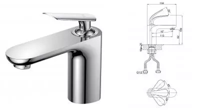 Смеситель для раковины «D&K» Venice.Gondola DA1022141 хром Смеситель для раковины «D&K» Venice.Gondola DA1022141 хром