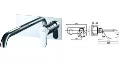 Смеситель для раковины «D&K» Rhein.Marx DA1394401 хром Смеситель для раковины «D&K» Rhein.Marx DA1394401 хром