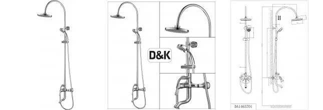 Душевая система «D&K» Rhein.Schiller DA1463701C09 хром Душевая система «D&K» Rhein.Schiller DA1463701C09 хром
