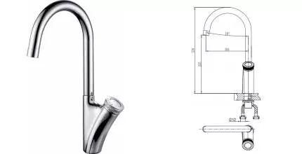 Смеситель для кухонной мойки «D&K» Bayern.Alfeld DA1482401 хром