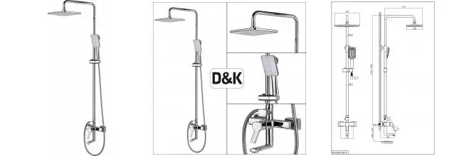 Душевая система «D&K» Rhein.Dusseldorf DA1493741B14 хром Душевая система «D&K» Rhein.Dusseldorf DA1493741B14 хром