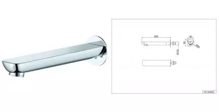 Излив к смесителю «D&K» DC1004893 20,3 хром