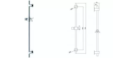 Штанга для душа «D&K» DC1005501 хром