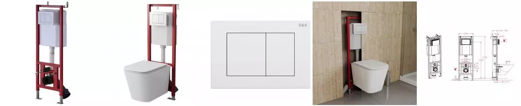 Инсталляция для унитаза с кнопкой «D&K» DI8640116 Инсталляция для унитаза с кнопкой «D&K» DI8640116