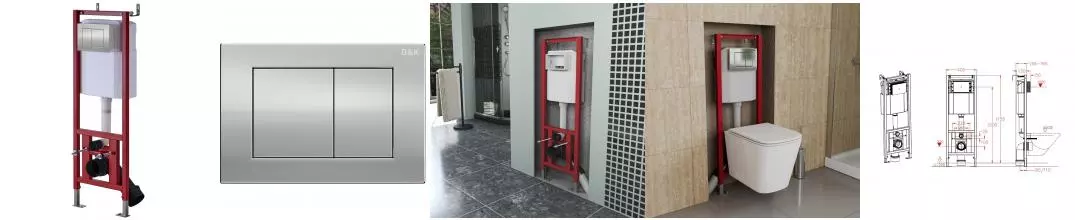 Инсталляция для унитаза с кнопкой «D&K» DI8140116 Инсталляция для унитаза с кнопкой «D&K» DI8140116