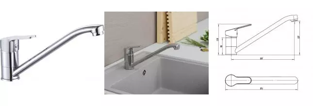 Смеситель для кухонной мойки «Rush» Sky SK5720-27 хром Смеситель для кухонной мойки «Rush» Sky SK5720-27 хром