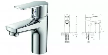 Смеситель для раковины «Rush» Balearic BA3935-11 хром