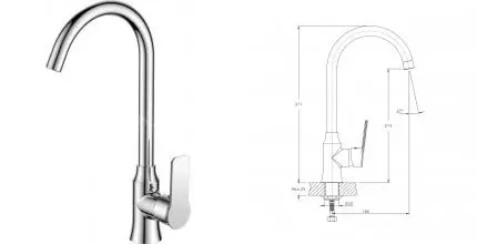 Смеситель для кухонной мойки «Rush» Balearic BA3935-22 хром