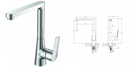 Смеситель для кухонной мойки «Rush» Balearic BA3935-23 хром