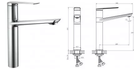 Смеситель для кухонной мойки «Rush» Bering BE5535-22 хром