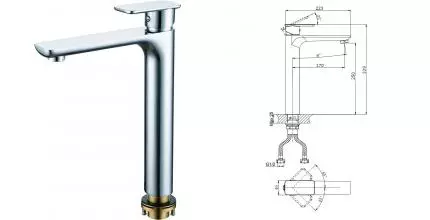 Смеситель для раковины «Rush» Bruny BR4335-11 хром