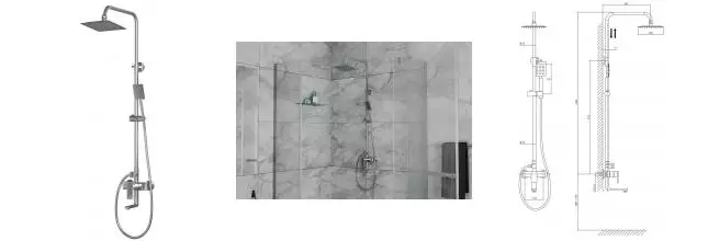 Душевая система «Rush» Bruny BR4335-40 хром