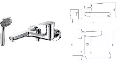 Смеситель для ванны с душем «Rush» Devon DE7535-44 хром